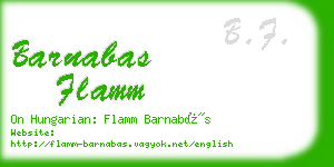 barnabas flamm business card